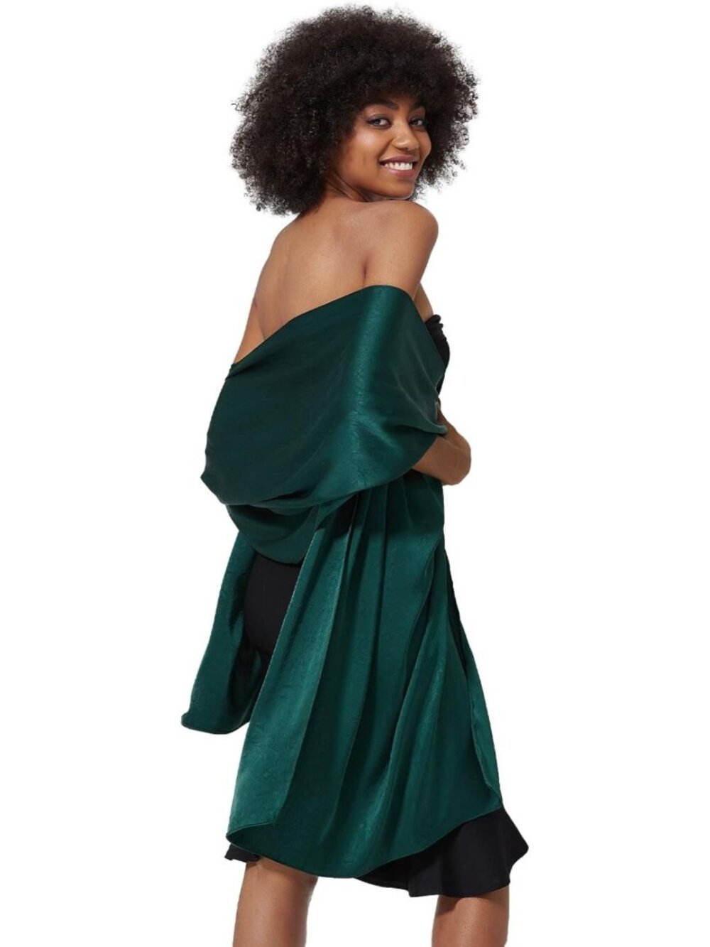 Elegant Satin Silk Shawl Wrap for Evening Dresses, Bridal & Bridesmaid Scarf